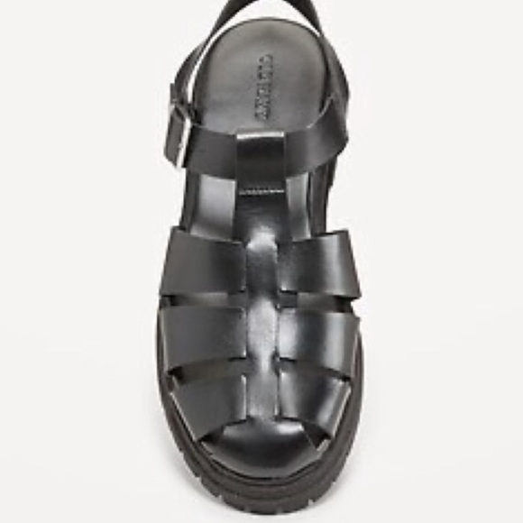 Old Navy Black Fisherman Sandal Chunky Sole Size 9 NWOT - Picture 3 of 3